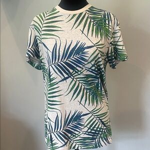 Tropical Leaf Print Women's Top